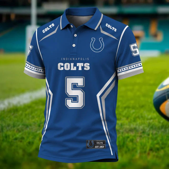 [SPECIAL OFFER] NEW CUSTOMIZED NFL17 IDC INDIANAPOLIS COLTS POLO SHIRT