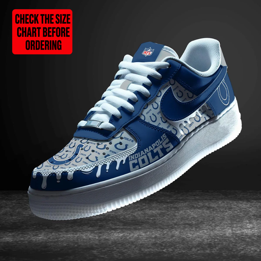 [SPECIAL OFFER] NEW CUSTOMIZED NFL17 IDC INDIANAPOLIS COLTS AF1 SHOES