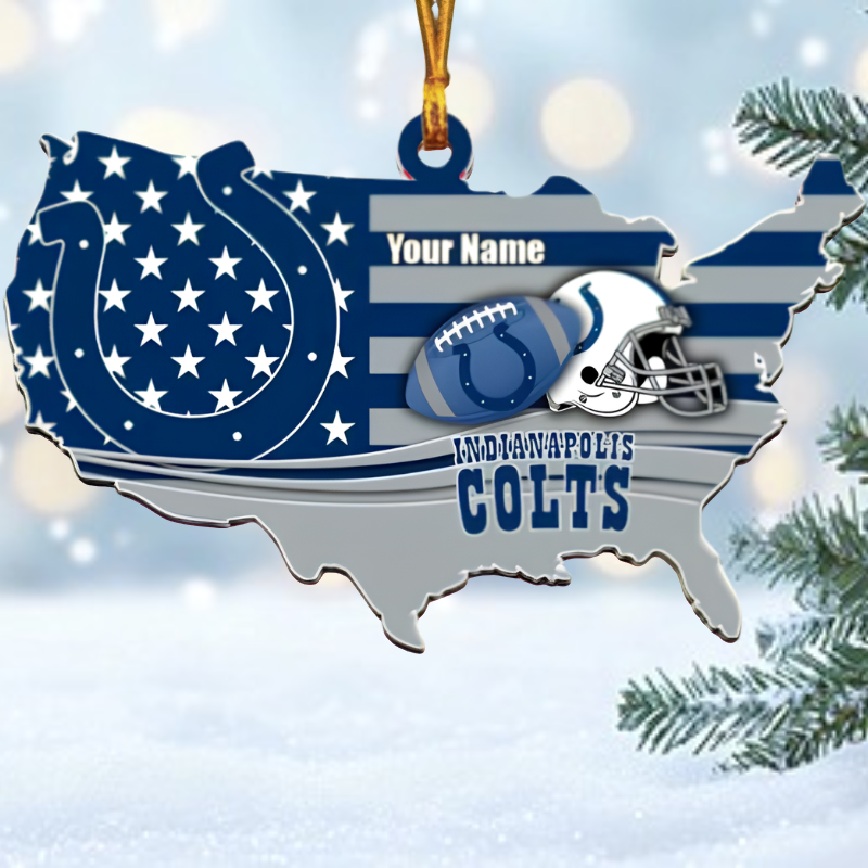 [SPECIAL OFFER] NEW CUSTOMIZED NFL17 IDC INDIANAPOLIS COLTS CHRISTMAS ACRYLIC ORNAMENT