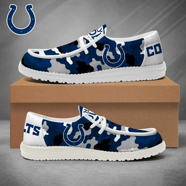 [SPECIAL OFFER] NEW CUSTOMIZED NFL17 IDC INDIANAPOLIS COLTS LOAFER SHOES