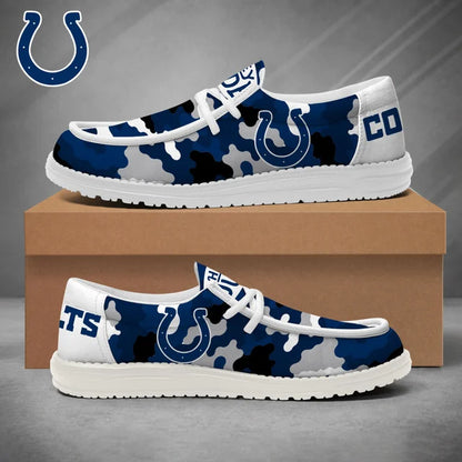[SPECIAL OFFER] NEW CUSTOMIZED NFL17 IDC INDIANAPOLIS COLTS LOAFER SHOES