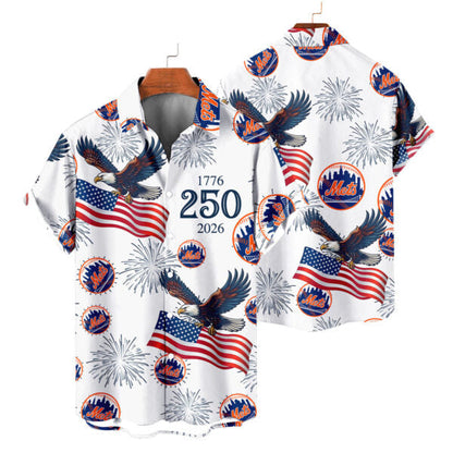 [FLASH SALE] NEW CUSTOMIZED MLB17 NYM NEW YORK METS UNISEX HAWAIIAN SHIRT