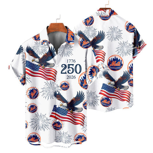[FLASH SALE] NEW CUSTOMIZED MLB17 NYM NEW YORK METS UNISEX HAWAIIAN SHIRT