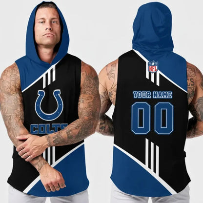 [SPECIAL OFFER] NEW CUSTOMIZED NFL17 IDC INDIANAPOLIS COLTS HOODED TANK TOP