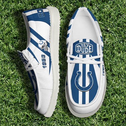 [SPECIAL OFFER] NEW CUSTOMIZED NFL17 IDC INDIANAPOLIS COLTS LOAFER SHOES