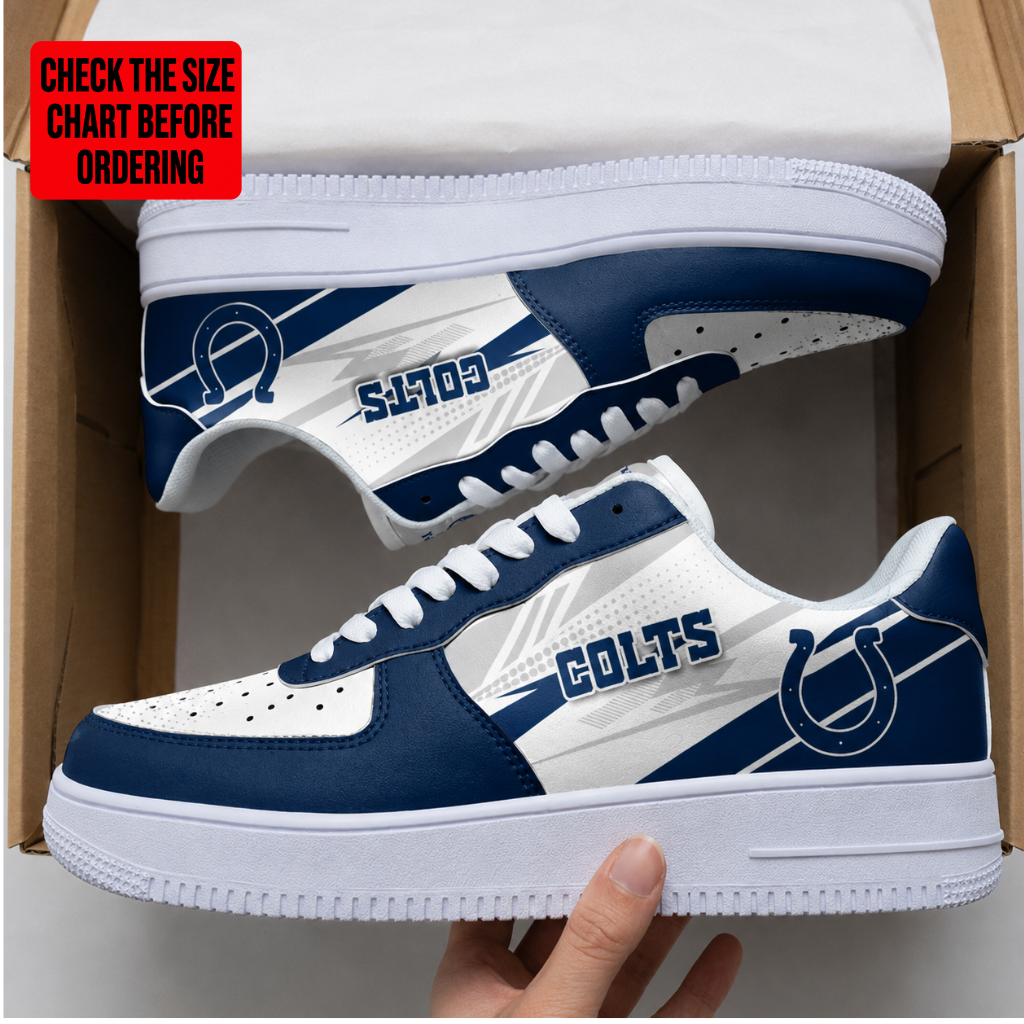 [SPECIAL OFFER] NEW CUSTOMIZED NFL17 IDC INDIANAPOLIS COLTS AF1 SNEAKERS