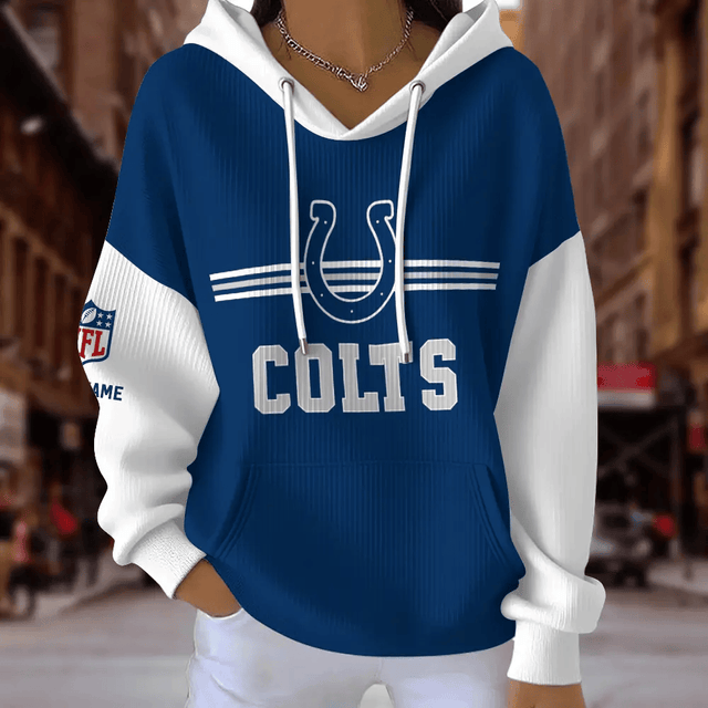 [SPECIAL OFFER] NEW CUSTOMIZED NFL17 IDC INDIANAPOLIS COLTS RIBBED HOODIE & SWEATSHIRT