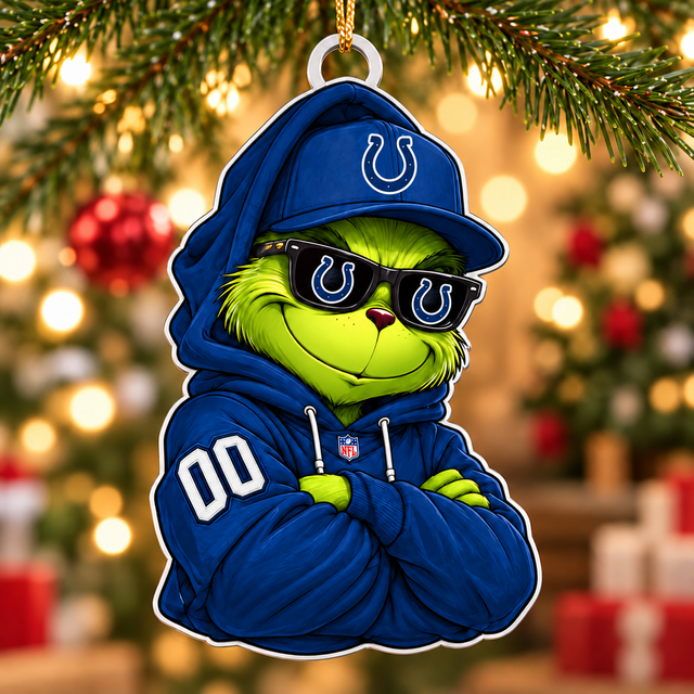 [SPECIAL OFFER] NEW CUSTOMIZED NFL17 IDC INDIANAPOLIS COLTS CHRISTMAS ACRYLIC ORNAMENT