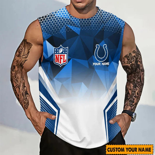 [SPECIAL OFFER] NEW CUSTOMIZED NFL17 IDC INDIANAPOLIS COLTS MEN'S GYM SHIRT