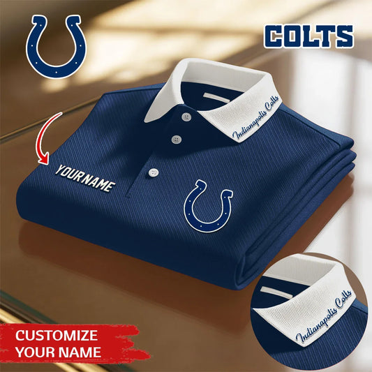 [SPECIAL OFFER] NEW CUSTOMIZED NFL17 IDC INDIANAPOLIS COLTS POLO SHIRT