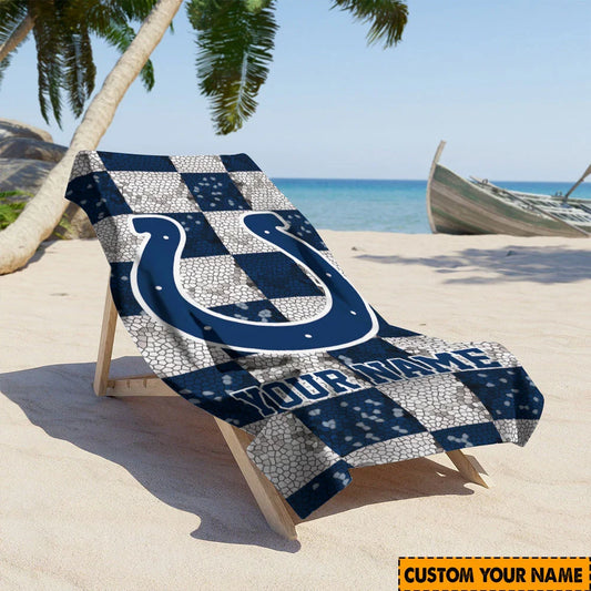[SPECIAL OFFER] NEW CUSTOMIZED NFL17 IDC INDIANAPOLIS COLTS BEACH TOWEL