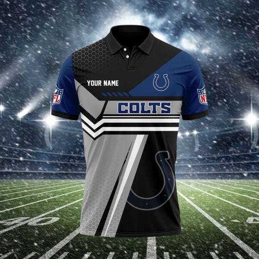 [SPECIAL OFFER] NEW CUSTOMIZED NFL17 IDC INDIANAPOLIS COLTS POLO SHIRT