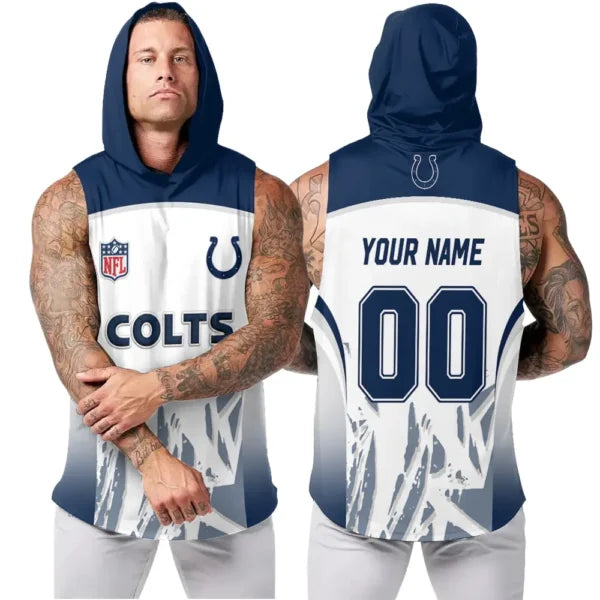[SPECIAL OFFER] NEW CUSTOMIZED NFL17 IDC INDIANAPOLIS COLTS HOODED TANK TOP