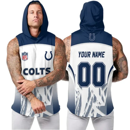 [SPECIAL OFFER] NEW CUSTOMIZED NFL17 IDC INDIANAPOLIS COLTS HOODED TANK TOP