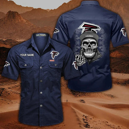 [SPECIAL OFFER] NEW CUSTOMIZED NFL18 ATF ATLANTA FALCONS MUTICOLOR MEN'S CARGO SHIRT