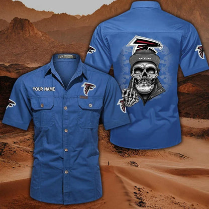 [SPECIAL OFFER] NEW CUSTOMIZED NFL18 ATF ATLANTA FALCONS MUTICOLOR MEN'S CARGO SHIRT