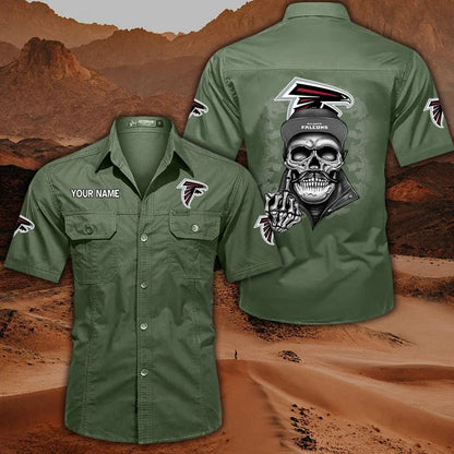 [SPECIAL OFFER] NEW CUSTOMIZED NFL18 ATF ATLANTA FALCONS MUTICOLOR MEN'S CARGO SHIRT