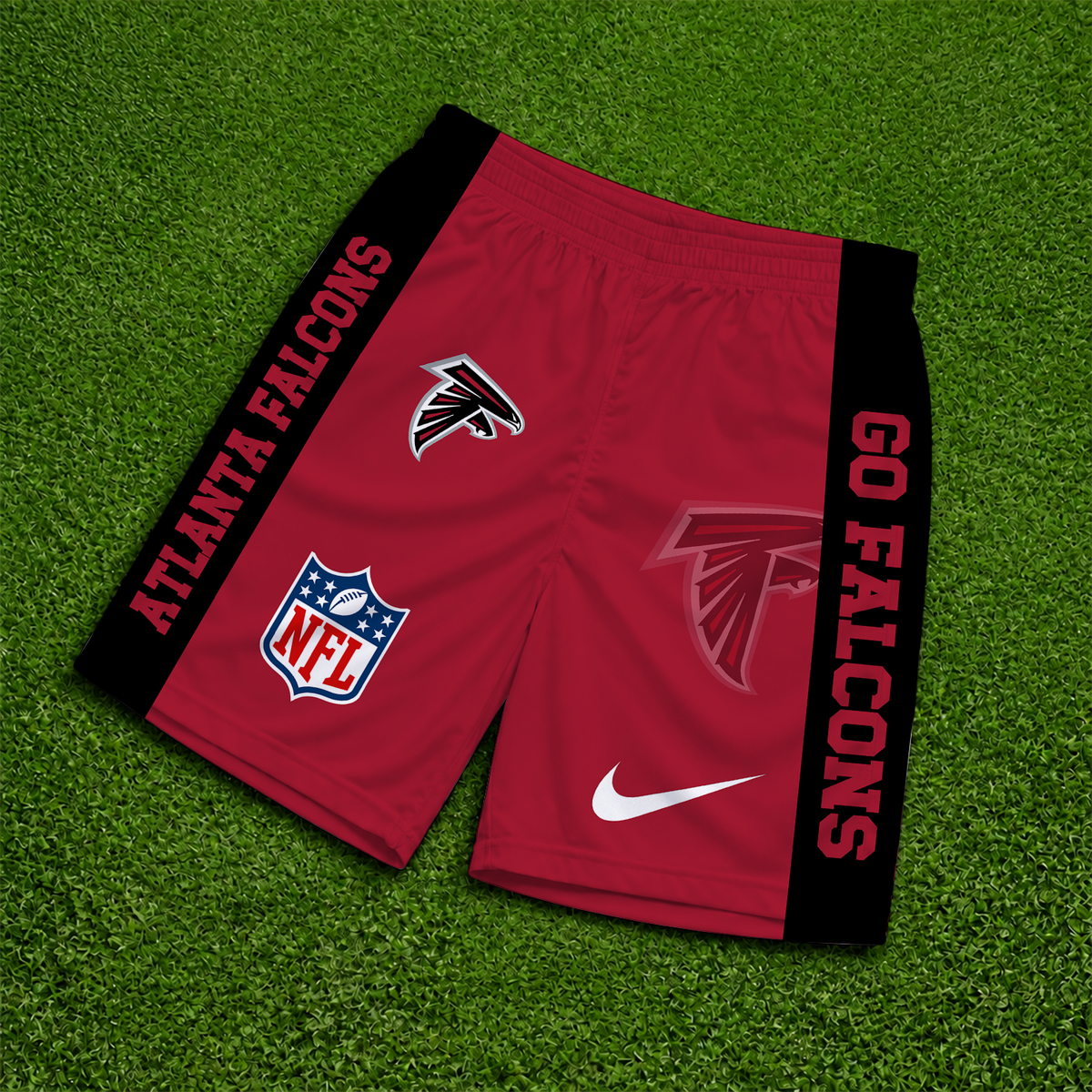 [SPECIAL OFFER] NEW CUSTOMIZED NFL18 ATF ATLANTA FALCONS SHORT PANTS