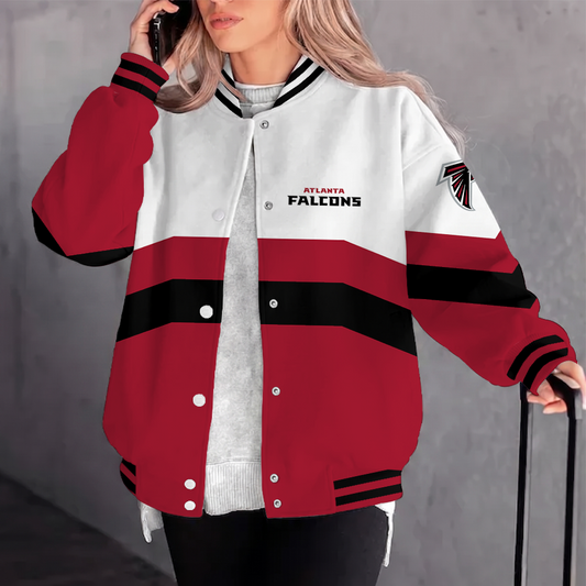 [SPECIAL OFFER] NEW CUSTOMIZED NFL18 ATF ATLANTA FALCONS SATIN VARSITY & BASEBALL JACKET