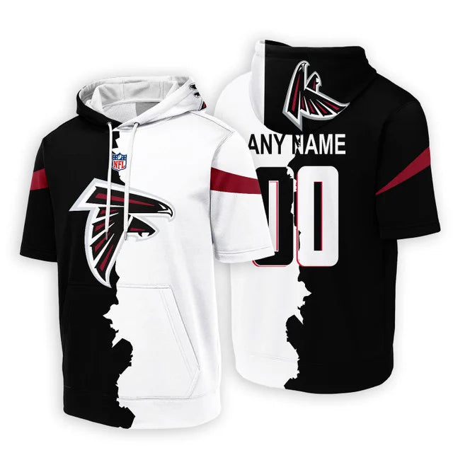 [SPECIAL OFFER] NEW CUSTOMIZED NFL18 ATF ATLANTA FALCONS SHORT SLEEVE HOODIE T-SHIRT