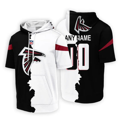 [SPECIAL OFFER] NEW CUSTOMIZED NFL18 ATF ATLANTA FALCONS SHORT SLEEVE HOODIE T-SHIRT
