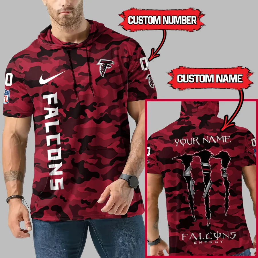 [HOT DEAL] NEW CUSTOMIZED NFL18 ATF ATLANTA FALCONS SHORT SLEEVE HOODIE