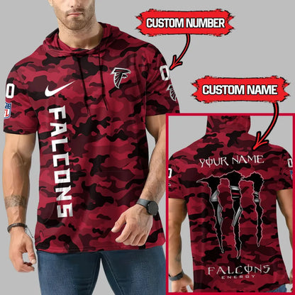 [HOT DEAL] NEW CUSTOMIZED NFL18 ATF ATLANTA FALCONS SHORT SLEEVE HOODIE
