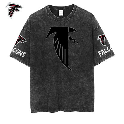 [SPECIAL OFFER] NEW CUSTOMIZED NFL18 ATF ATLANTA FALCONS FUNNY MULTICOLOR WASHED TEE