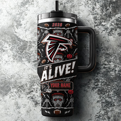 [SPECIAL OFFER] NEW CUSTOMIZED NFL18 ATF ATLANTA FALCONS HALLOWEEN  40OZ TUMBLER