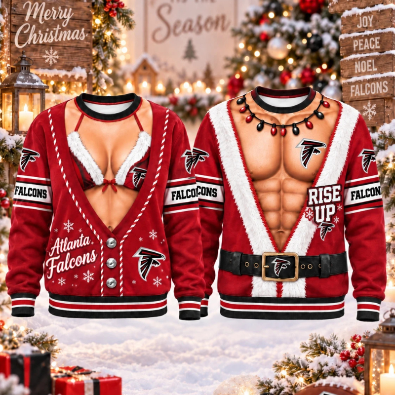 [SPECIAL OFFER] NEW CUSTOMIZED NFL18 ATF ATLANTA FALCONS CHRISTMAS UNISEX SWEATSHIRT