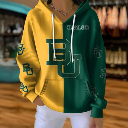 [FAN FAVORITE] NEW CUSTOMIZED NCAA MAM18 BAB BAYLOR BEARS STRAPPY RIBBED HOODIE & SWEATSHIRT