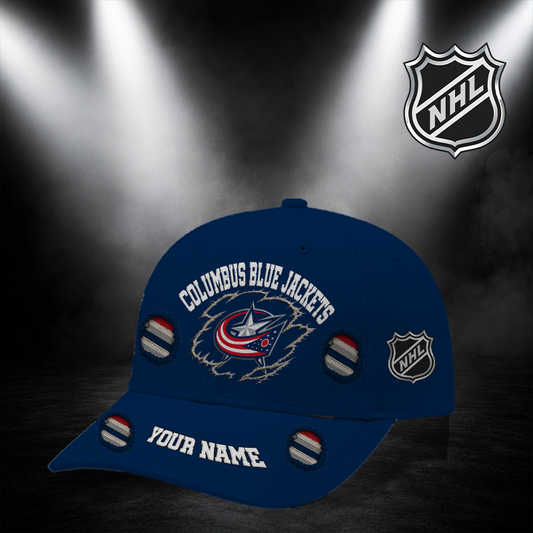 [SUPER SALE] NEW CUSTOMIZED NHL18 CBJ COLUMBUS BLUE JACKETS CLASSIC CAP