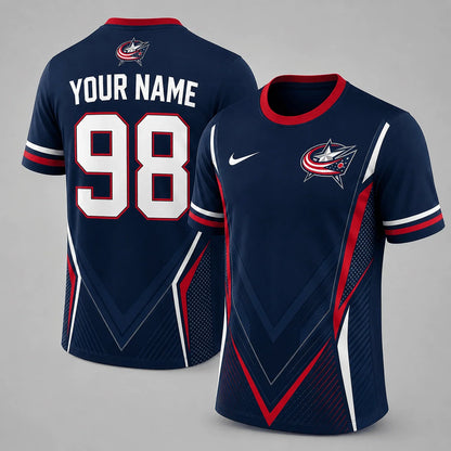 [SUPER SALE] NEW CUSTOMIZED NHL18 CBJ COLUMBUS BLUE JACKETS T-SHIRT, HOODIE, ZIP HOODIE