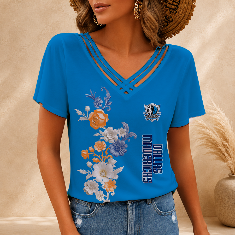 [HOT DEAL] NEW CUSTOMIZED NBA18 DMA DALLAS MAVERICKS V-NECK SHIRT