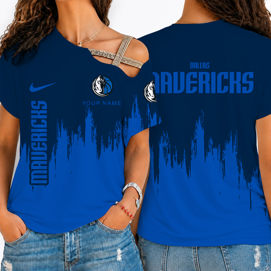 [HOT DEAL] NEW CUSTOMIZED NBA18 DMA DALLAS MAVERICKS SHOULDER SHIRT