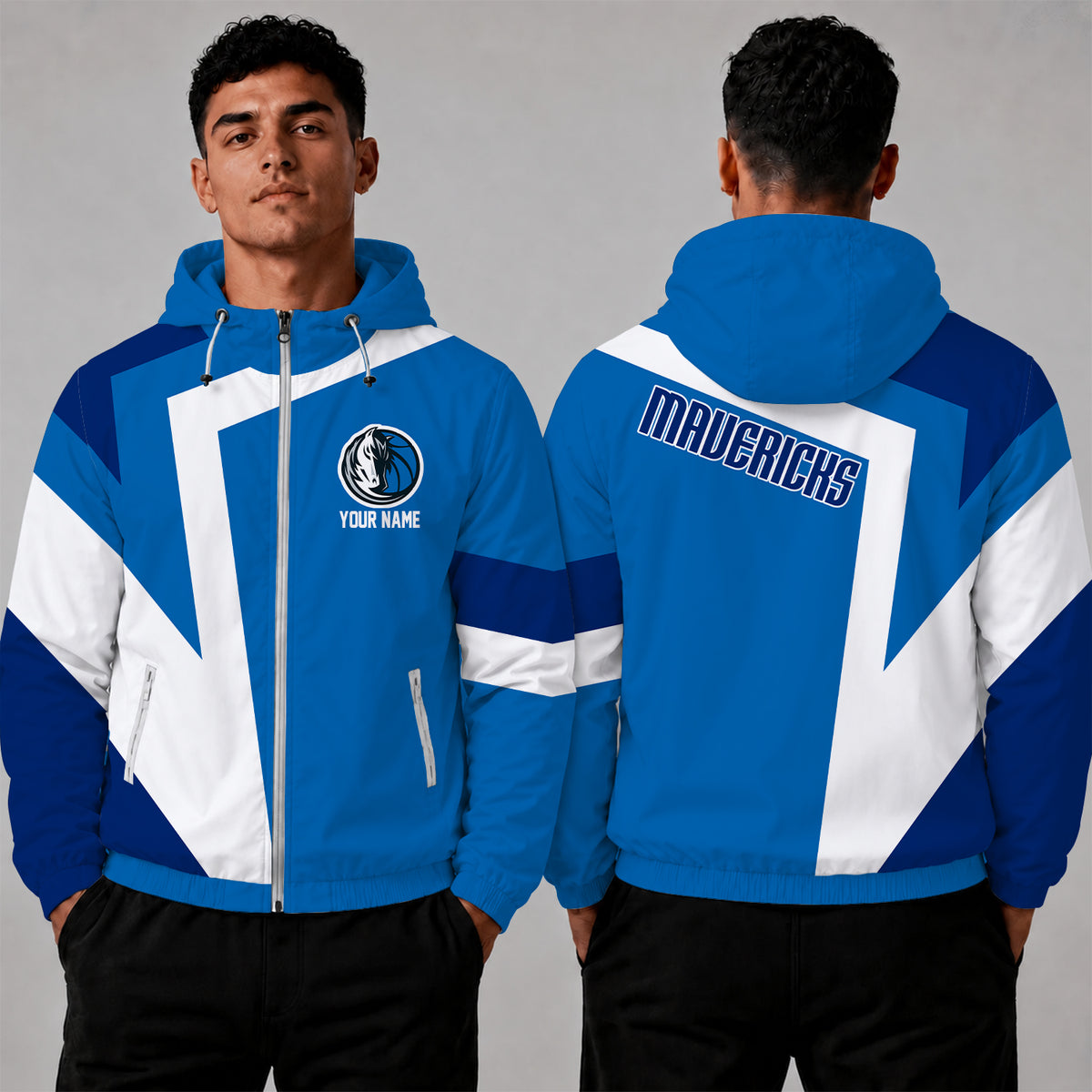 [HOT DEAL] NEW CUSTOMIZED NBA18 DMA DALLAS MAVERICKS WINDBREAKER JACKET
