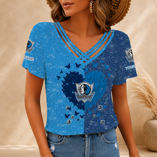 [HOT DEAL] NEW CUSTOMIZED NBA18 DMA DALLAS MAVERICKS V-NECK SHIRT