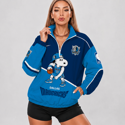 [HOT DEAL] NEW CUSTOMIZED NBA18 DMA DALLAS MAVERICKS V-NECK ZIPPER SWEATSHIRT JACKET