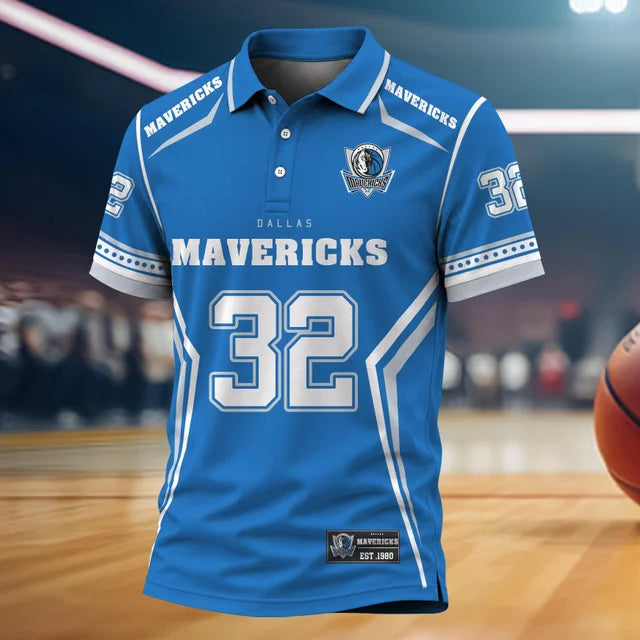 [HOT DEAL] NEW CUSTOMIZED NBA18 DMA DALLAS MAVERICKS POLO SHIRT