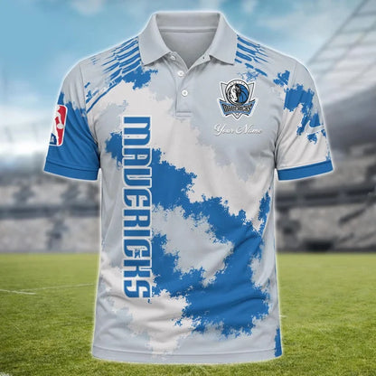 [HOT DEAL] NEW CUSTOMIZED NBA18 DMA DALLAS MAVERICKS MULTICOLOR POLO SHIRT