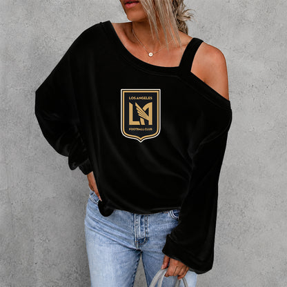 [FAN EXCLUSIVE] NEW CUSTOMIZED MLS18 LAF LOS ANGELES FC DROP SHOULDER SWEATSHIRT