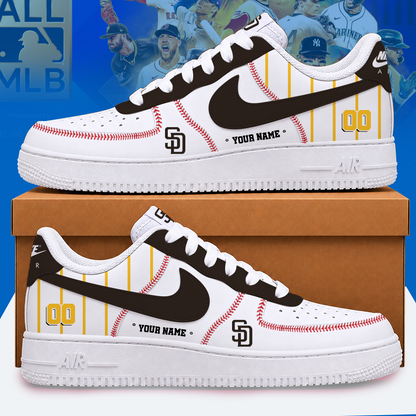 [FLASH SALE] NEW CUSTOMIZED MLB18 SDP SAN DIEGO PADRES AF1 SHOES