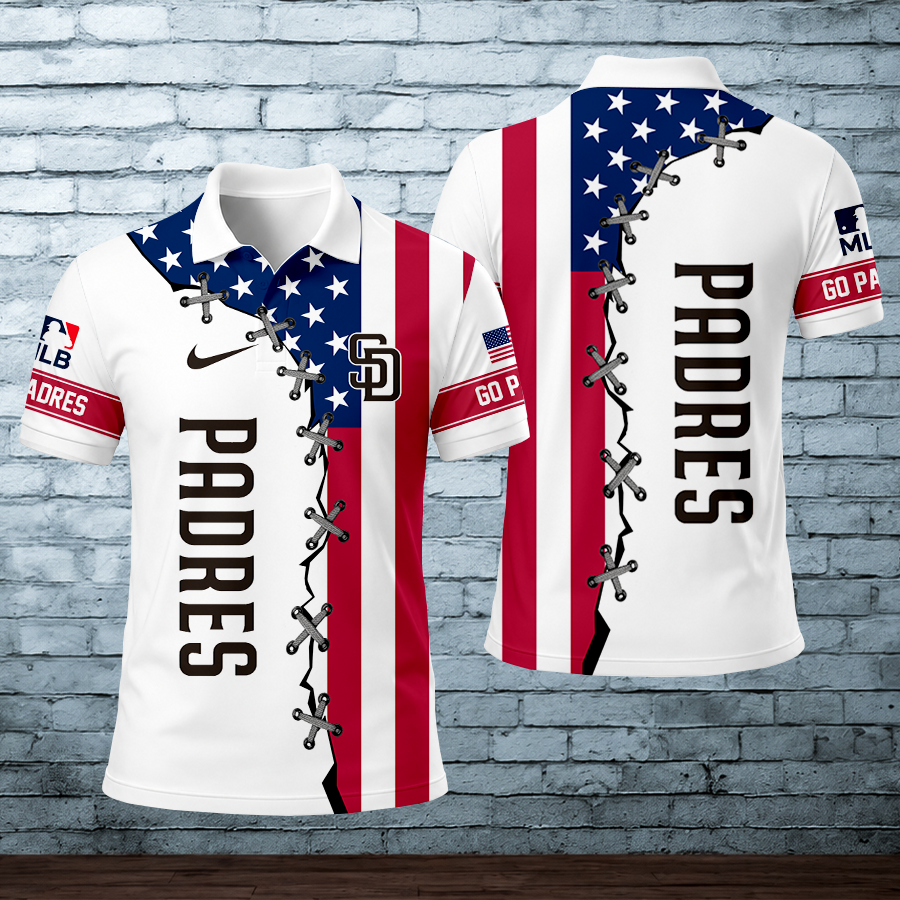 [FLASH SALE] NEW CUSTOMIZED MLB18 SDP SAN DIEGO PADRES POLO SHIRT