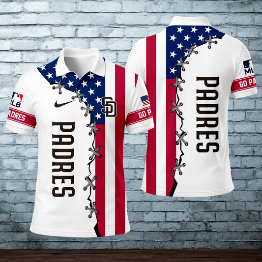[FLASH SALE] NEW CUSTOMIZED MLB18 SDP SAN DIEGO PADRES POLO SHIRT