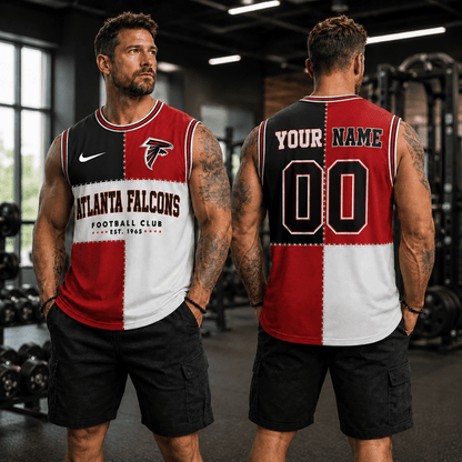 [SPECIAL OFFER] NEW CUSTOMIZED NFL18 ATF ATLANTA FALCONS MEN'S GYM SHIRT