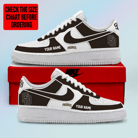 [FLASH SALE] NEW CUSTOMIZED MLB18 SDP SAN DIEGO PADRES AF1 SHOES