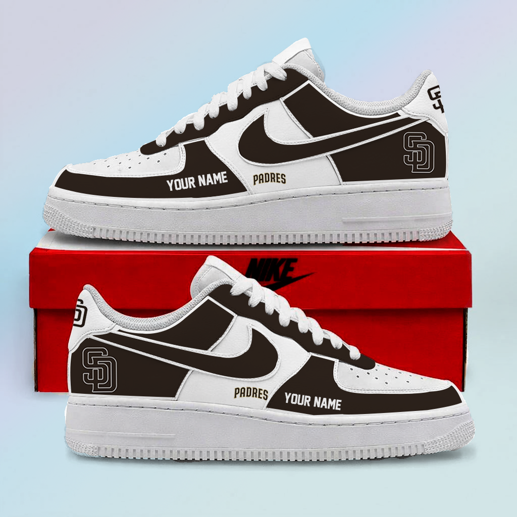[FLASH SALE] NEW CUSTOMIZED MLB18 SDP SAN DIEGO PADRES AF1 SHOES