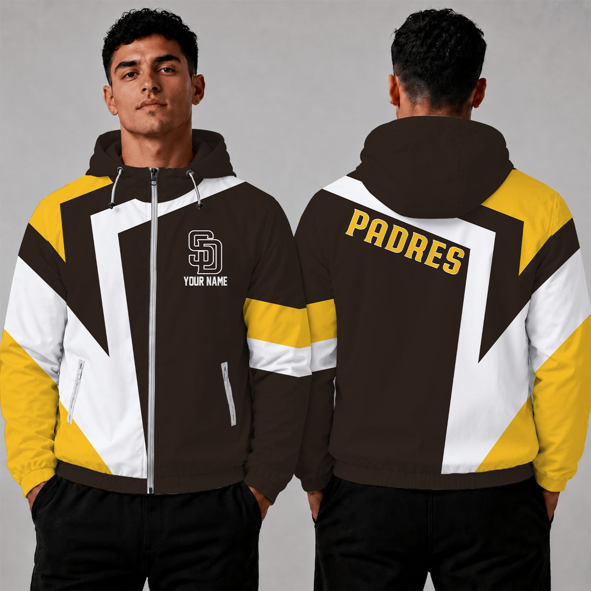 [FLASH SALE] NEW CUSTOMIZED MLB18 SDP SAN DIEGO PADRES WINDBREAKER JACKET