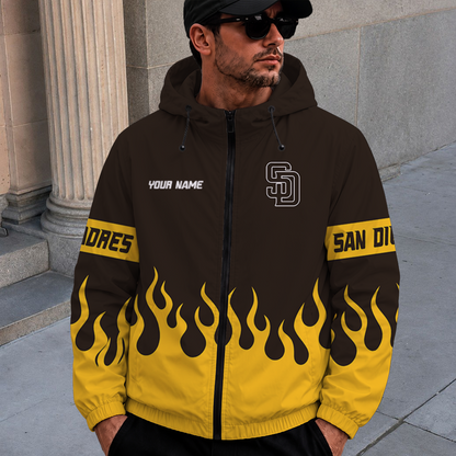 [FLASH SALE] NEW CUSTOMIZED MLB18 SDP SAN DIEGO PADRES WINDBREAKER JACKET