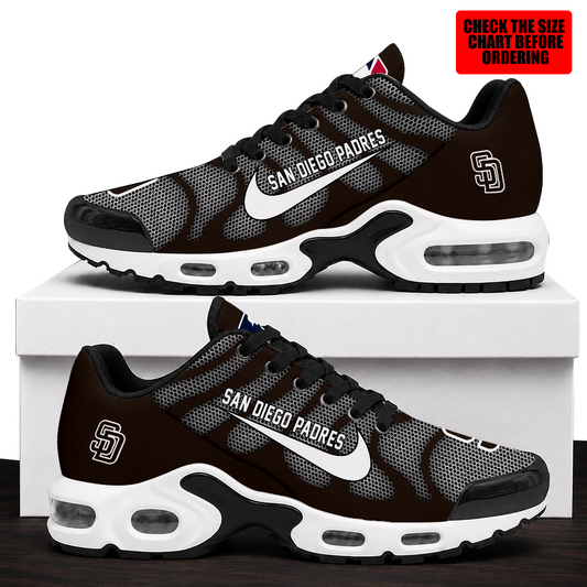 [FLASH SALE] NEW CUSTOMIZED  MLB18 SDP SAN DIEGO PADRES AIR MAX PLUS SNEAKERS